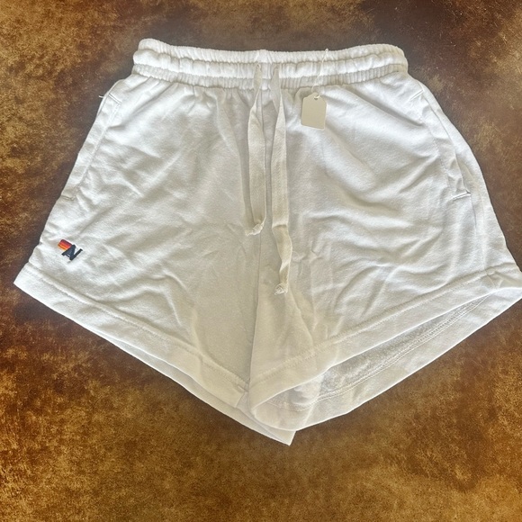 Aviator Nation White Sweatshorts sz small - Picture 2 of 2